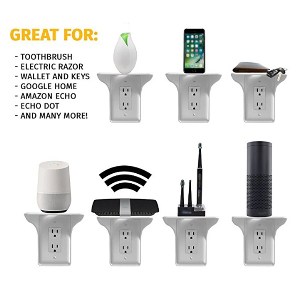Настенный выключатель AU Plug полка с розеткой питания простая установка