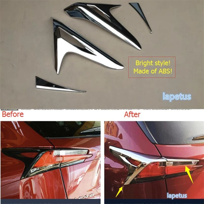 

Lapetus Chrome Rear Trunk Tail Lights Lamp Decoration Frame Cover Trim Exterior Fit For LEXUS NX NX200T NX300H 2015 2016 2017