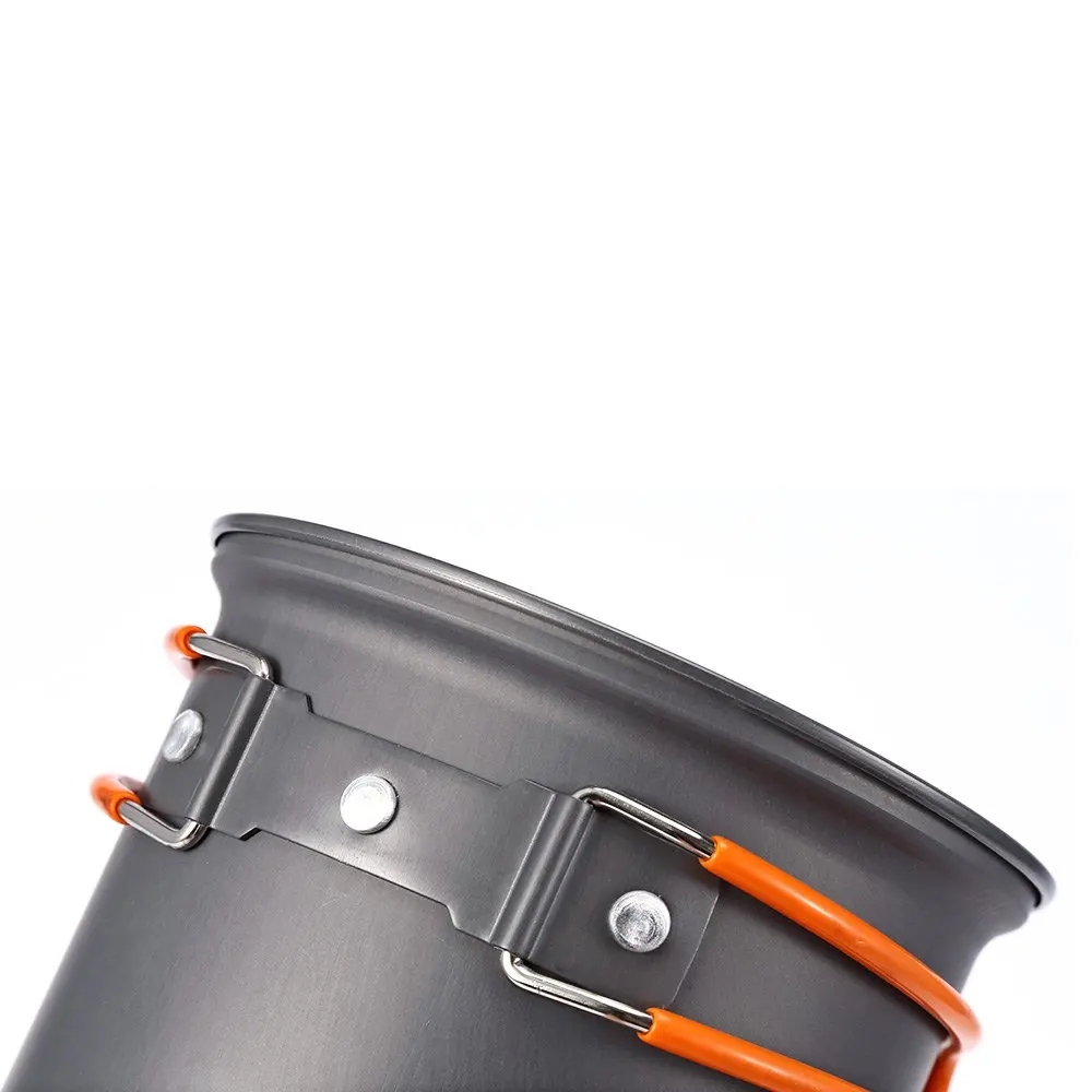 Vajilla al aire libre camping kooktoestel utensilios senderismo Picnic Backpacking Pot Pan olla antiadherente sartenes Bowl 1- 3 persona