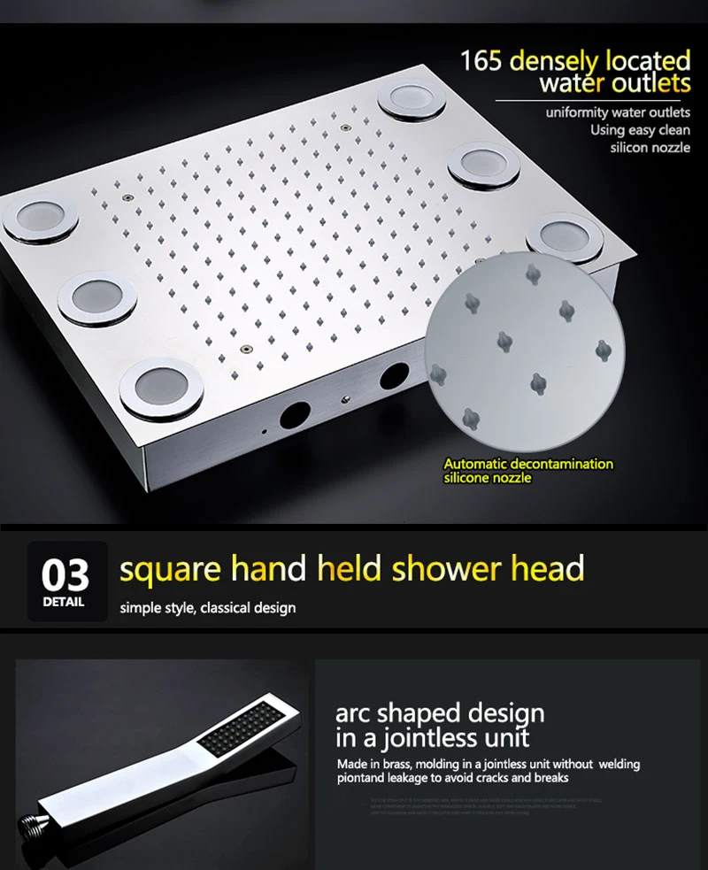 Digital Thermostatic Shower Set Controller Touch Control Panel Modern Luxury European Style SUS304 Rainfall Bathroom LedCeiling (14)