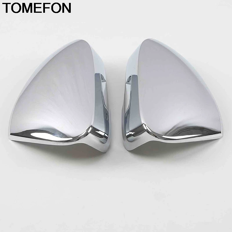 

TOMEFON For Skoda Karoq 2017 2018 2019 Car Side Door Rear View Mirror Cap Frame Cover Trim Exterior Accessories ABS ChromeSliver