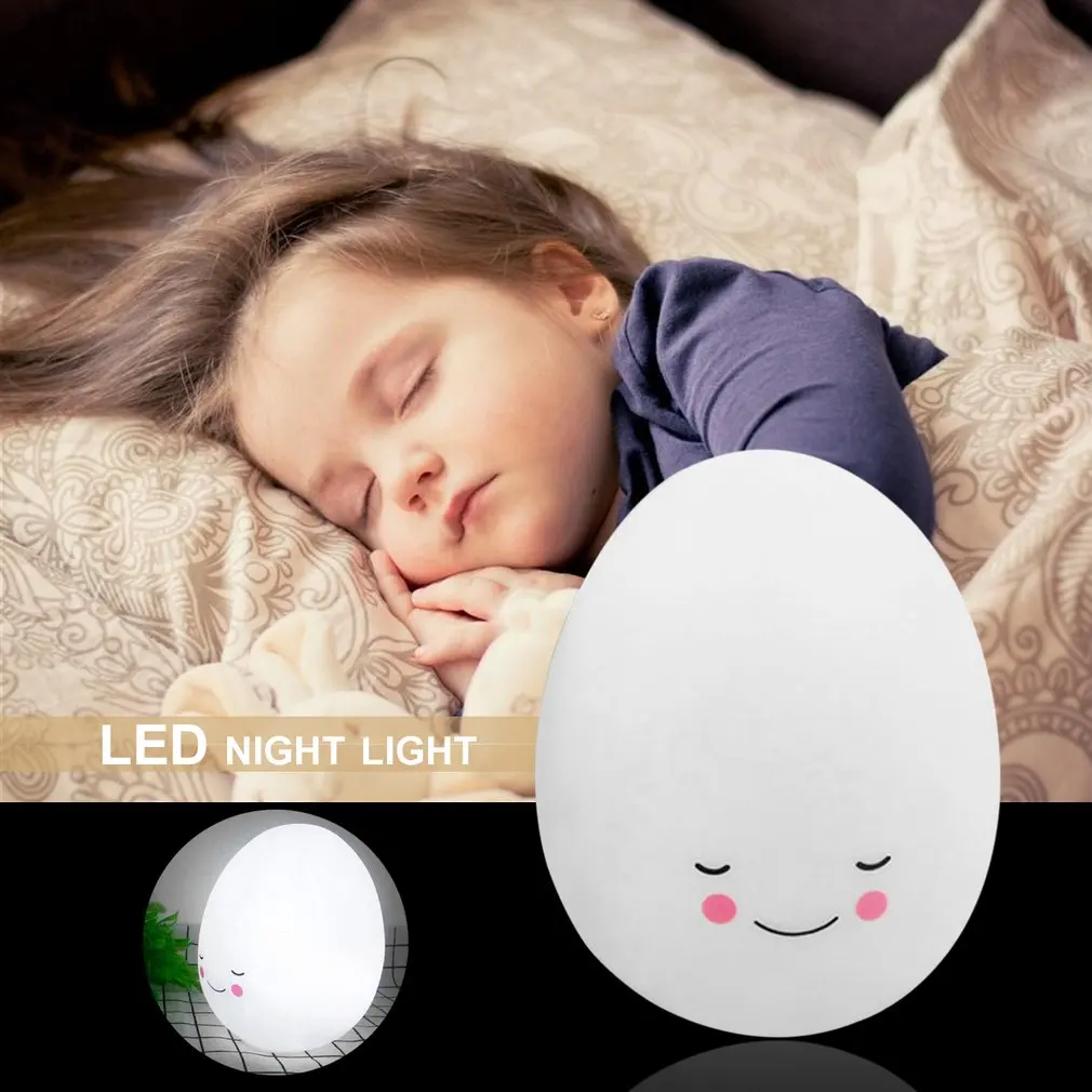 LED Cute Dinosaur Egg Shape Night Light Kids Bedroom Decoration for