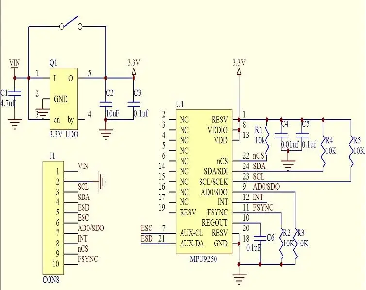 1 шт. SPI/IIC GY-9250 MPU 9250 MPU-9250 9-Axis Attitude+ гироскоп+ акселератор+ магнитометр Модуль датчика MPU9250