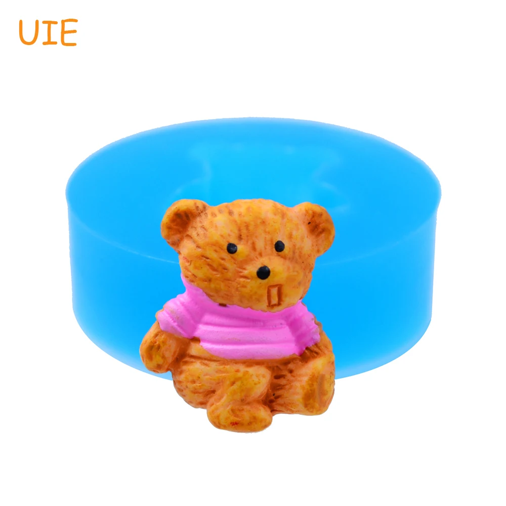 DYL561U 17 мм Kawaii Медведь Силиконовые формы-животного формы помадка украшение торта
