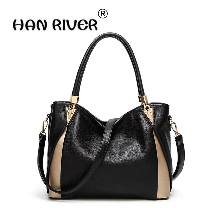 

HANRIVER Autumn/winter European and American fashion large capacity handbag high quality PU leather women's single shoulder bag