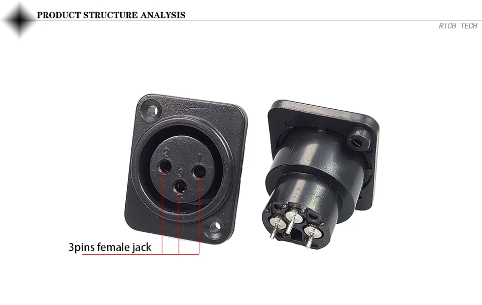 8 шт. XLR штекер и гнездо 3Pin XLR штекер и гнездо панель Крепление Шасси 3 шпильки квадратной формы XLR разъем адаптер