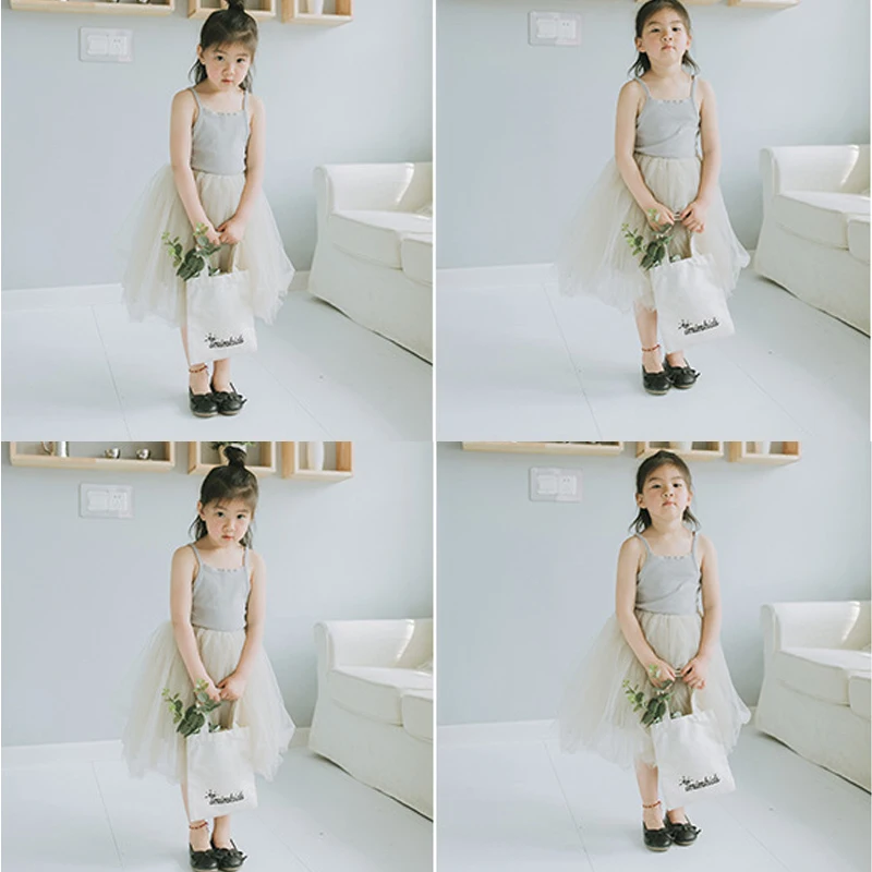 B&N Hot sale Spring Summer Girl Dress Cotton Casual kids Dresses With Mesh Dance Party Princess Children Costume19