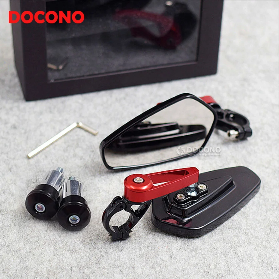 

Motorcycle 7/8" 22mm handlebar end side rearview mirror For honda pcx cbr 600 f4i hornet kawasaki z800 z1000 ktm duke