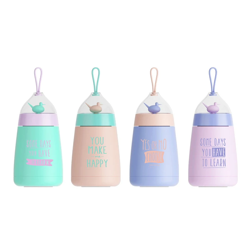 Best 300ml Cartoon Big belly Thermos Cup Bottle Stainless Steel Thermo cup Vacuum Thermal Mug Funny Birthday Couple Gift