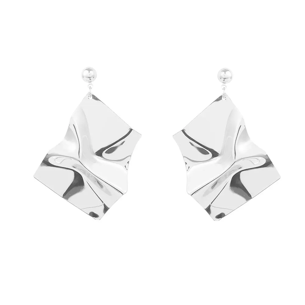 

1Pair Stud Irregular Alloy Glossing Wedding Dangles Ear Drop for Bridal
