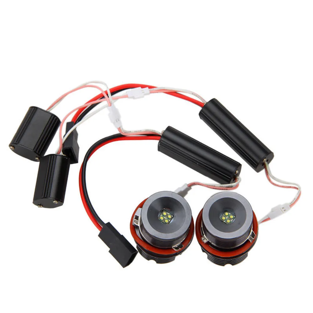 

Car Light Bulbs 2pcs 80W Angel Eyes Error Free LED Halo Ring Light Bulbs For BMW E39 E53 E60 E63 Aluminum +LED Beads Light #YL1