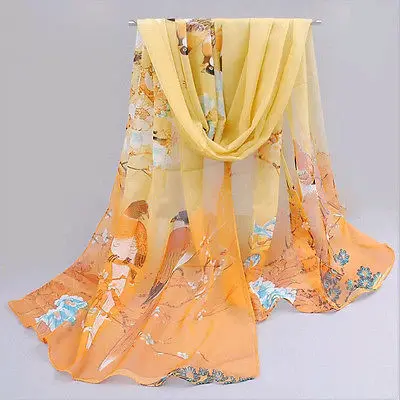 Модная шифоновая Для женщин шеи шарф шаль, шарф, шарфы Обёрточная бумага палантин теплый подарок 160 см* 50 см Весна и осень