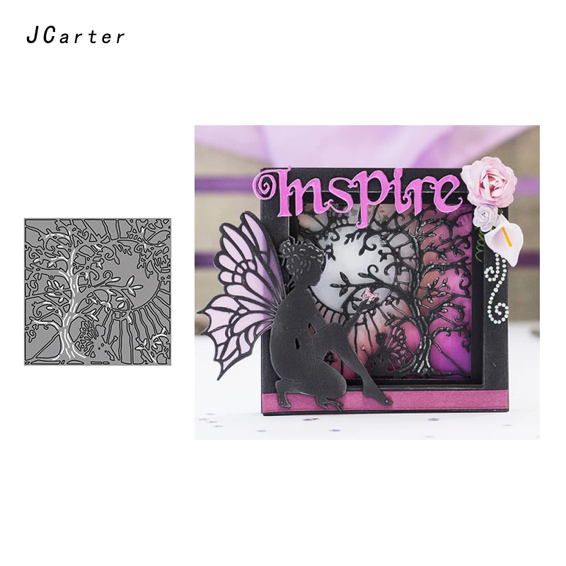 

JCater 2019 New Arrivals Tree Background Metal Cutting Dies Stencils Scrapbooking DIY Embossing Folder Paper Card Handmade Album