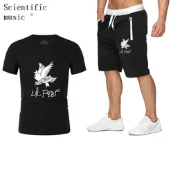 Прилив бренд летние комплекты Для мужчин футболки + шорты комплекты Летний Лидер продаж хлопок удобные с короткими рукавами футболка Для