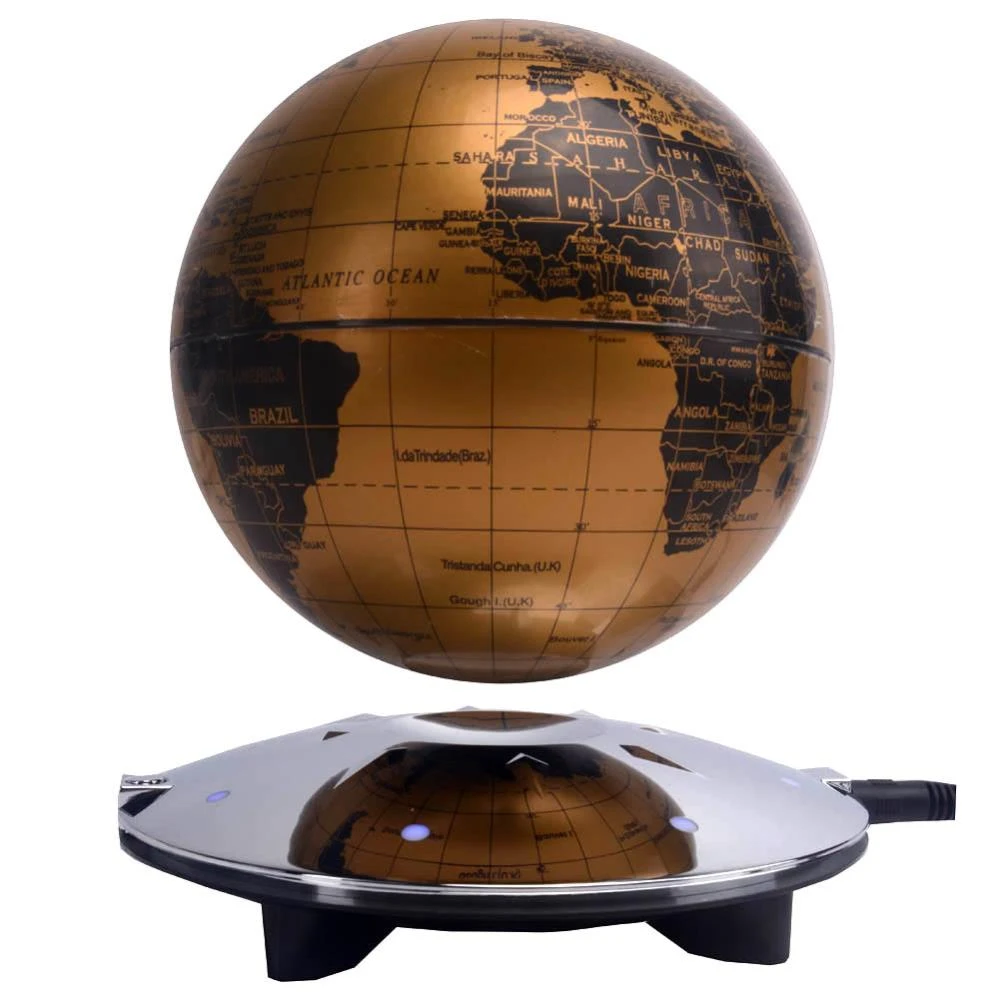 6 inch levitating globe world map Led light Floating Globes