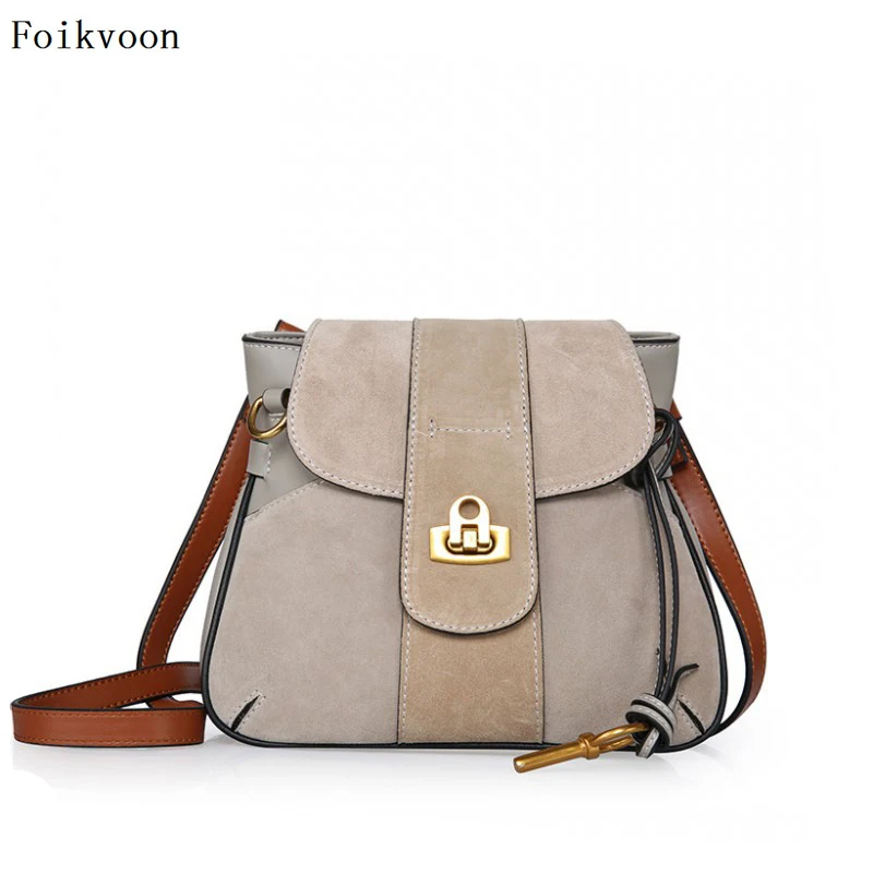 Foikvoon Women Messenger Bags Split Leather Simple Crossbody Bags Woman Retro Individuality Ladies Handbags Bags Foikvoon Women Messenger Bags Split Leather Simple Crossbody Bags Woman Retro Individuality Ladies Handbags Bags