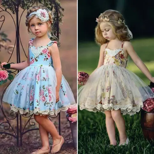 

Emmababy Flower Girl Dress Princess Kids Baby Party Wedding Lace Tutu Dress Gown Fancy