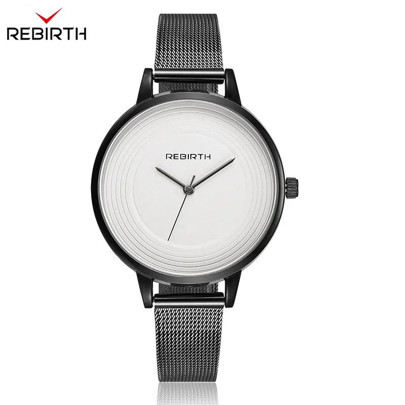 

Luxury Band Women Quartz Watches Minimalist Personality Unisex Students Stainless Steel REBIRTH Fashion Trend Relogio Feminino