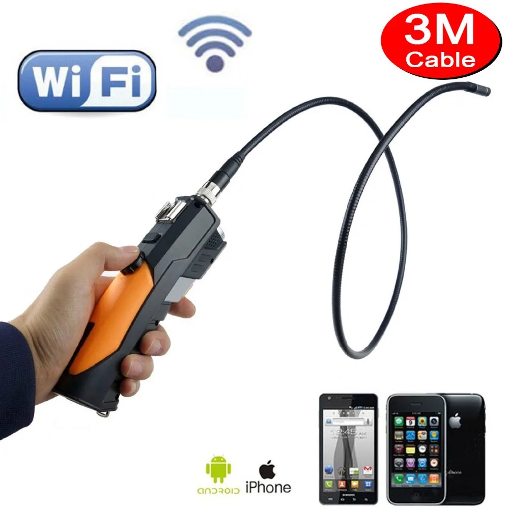 3M 8.5mm Borescope Snake Camera 720P HD Android/IOS Phone/Laptop