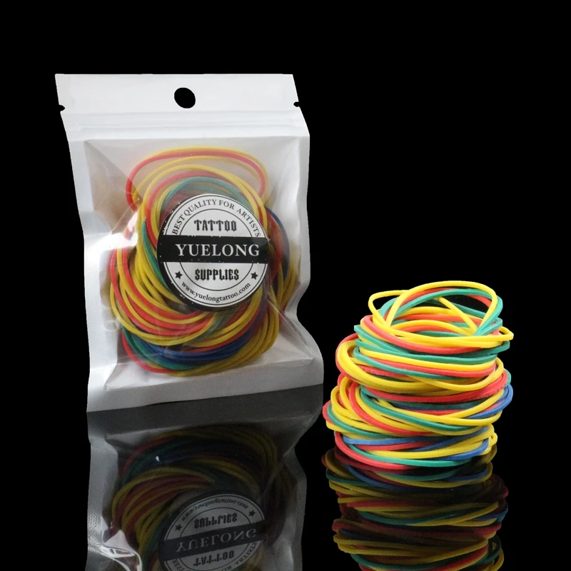 Hot Sell 200pcs Colorful Tattoo Elastic Rubber Bands For Tattoo Gun
