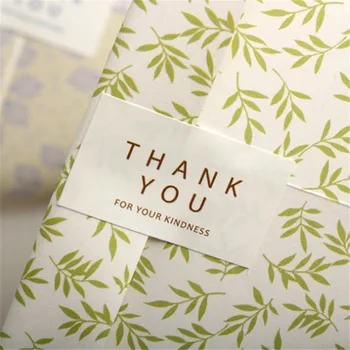 

80Pcs/Lot Thank You For Your Kindness Hand Made Cake Sealing Label Kraft Sticker Baking DIY Work Gift Stickers 4*2.3cm