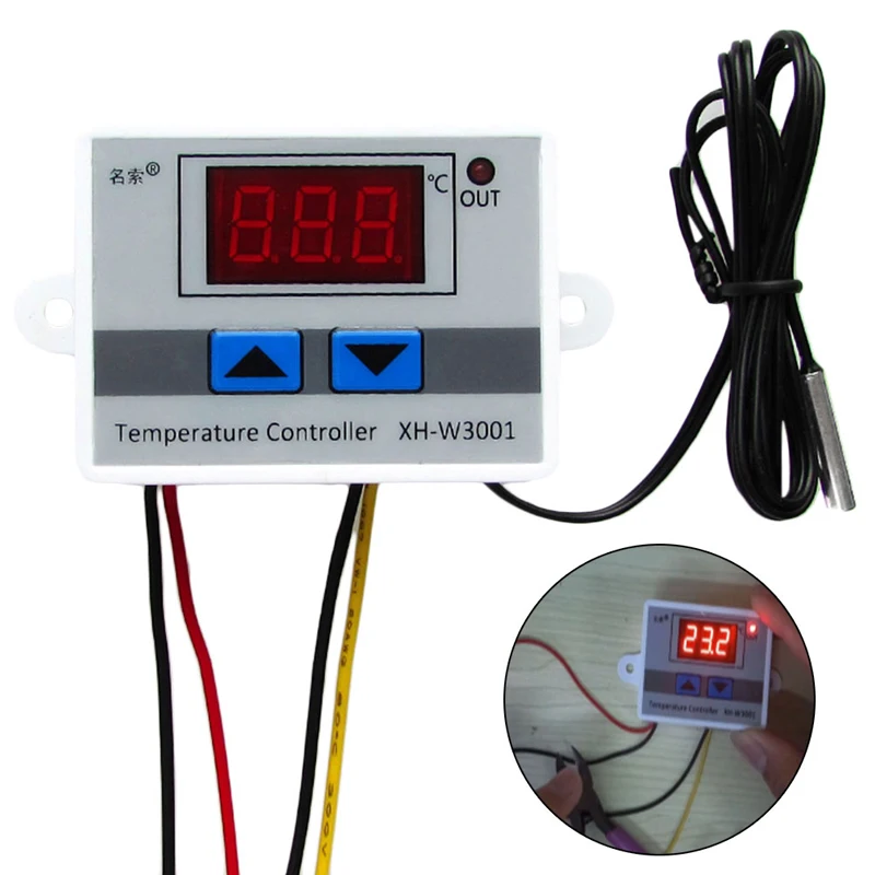 

Digital LED Thermometer Temperature Controller AC220V 10A Thermostat Incubator Control Microcomputer Probe Weather Station