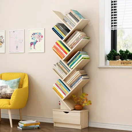 

Bookcase Living Room Furniture Home Furniture tree shaped bookshelf wood cabinet display book stand rack shelves shelf wood
