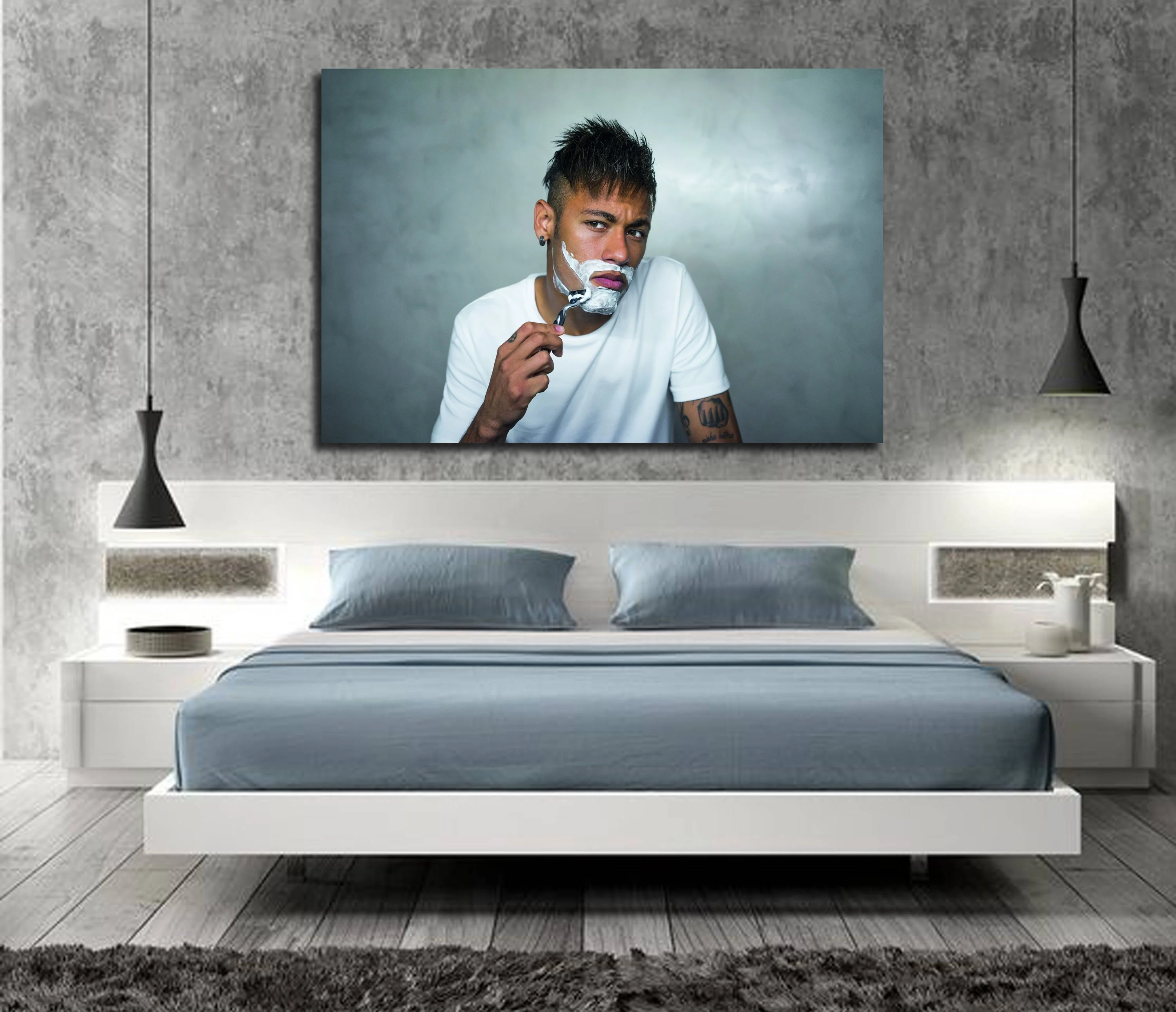 

Neymar Poster Neymar JR Posters Wall Art Wall Decor Silk Prints Art Poster Paintings For Living Room No Frame