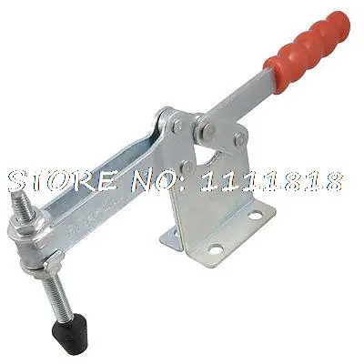 

882 Lbs Flange Base Plastic Covered Handle Horizontal Toggle Clamp 400Kg