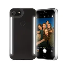 2017 Новый Для iPhone 7 Плюс Свет (перед и Назад) селфи Телефон Чехол Для iPhone 6 6 S Плюс Световой Аварийного Освещения Крышка