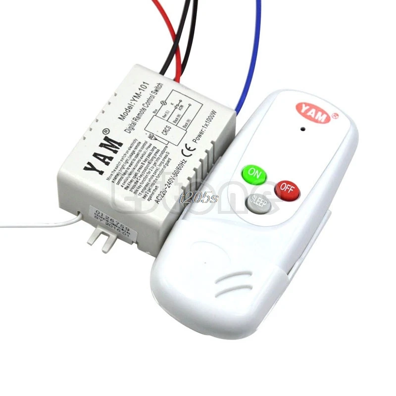 

Wireless 1Way Light Lamp Remote Control Switch ON/OFF 220V Anti-interference Hot T25 Drop ship