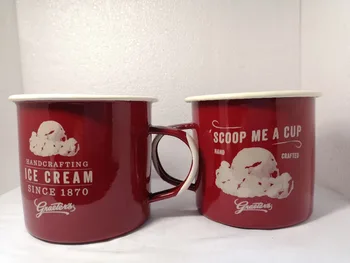 

Water tea coffee cup serve the people cup enamelled drinking cup ICE cream cup