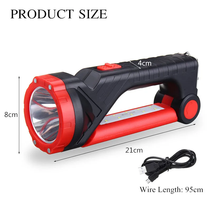 3W-Emergency-Multi-function-Solar-Flashlight-Rechargeable-LED-Light-Lamp-Charging-Powerful-Torch-For-Outdoor-Camping-Hiking 3