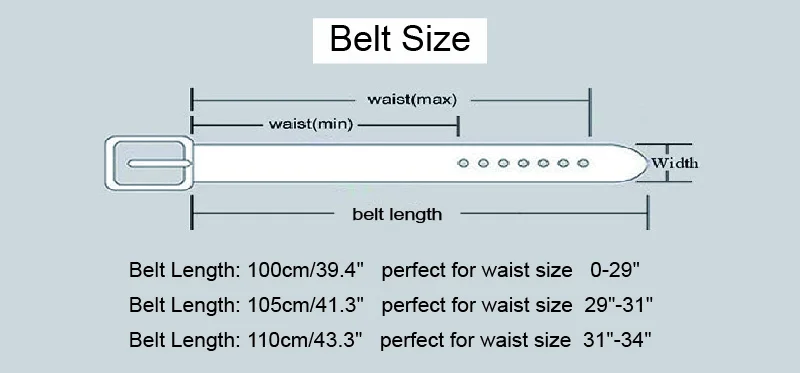 womens belt size