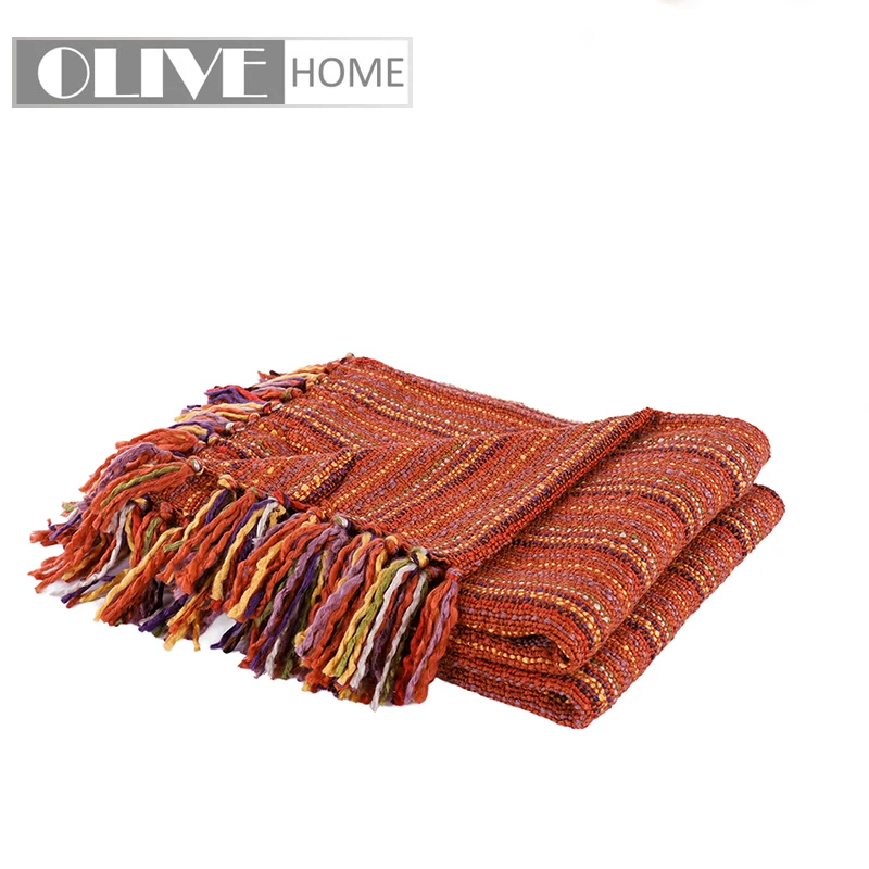 

Battilo All-season Striped Colorful Soft and Breathable Nap Fancy Blanket Sofa Blanket Shawl Newborn Baby Blanket