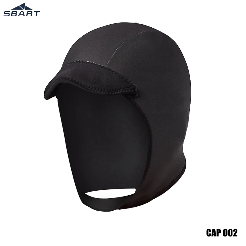 SBART 3 мм Неопреновая шапка для подводного плавания и подводного плавания, маска для лица, водонепроницаемая теплая шапочка для подводной охоты - Цвет: cap 002