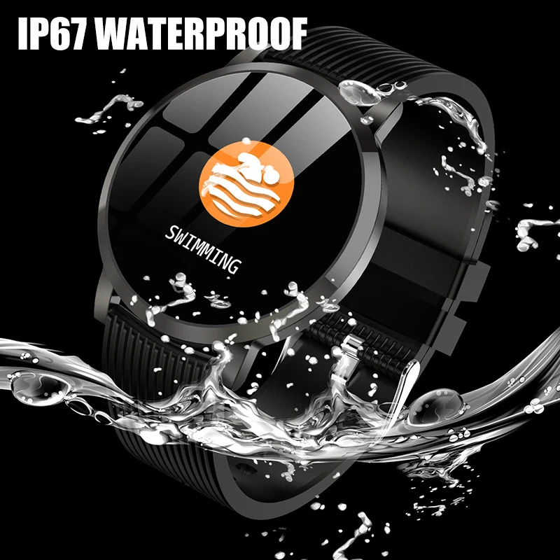Смарт-часы для мужчин IP67 Водонепроницаемый кровяное давление сердечный ритм металлические спортивные умные часы для женщин фитнес-браслет для ios android xiaomi