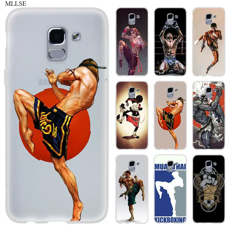 

Muay Thai Fight Boxing Case for Samsung J8 J4 J6 Plus 2018 J5 J3 J7 2017 EU 2016 Prime Phone Coque Cover Fundas Capa Fashion