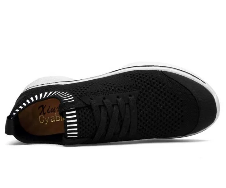Cyabmoz/Модная Мужская Удобная Повседневная дышащая обувь, визуально увеличивающая рост; Мужская сетчатая обувь, увеличивающая рост, на 6 см