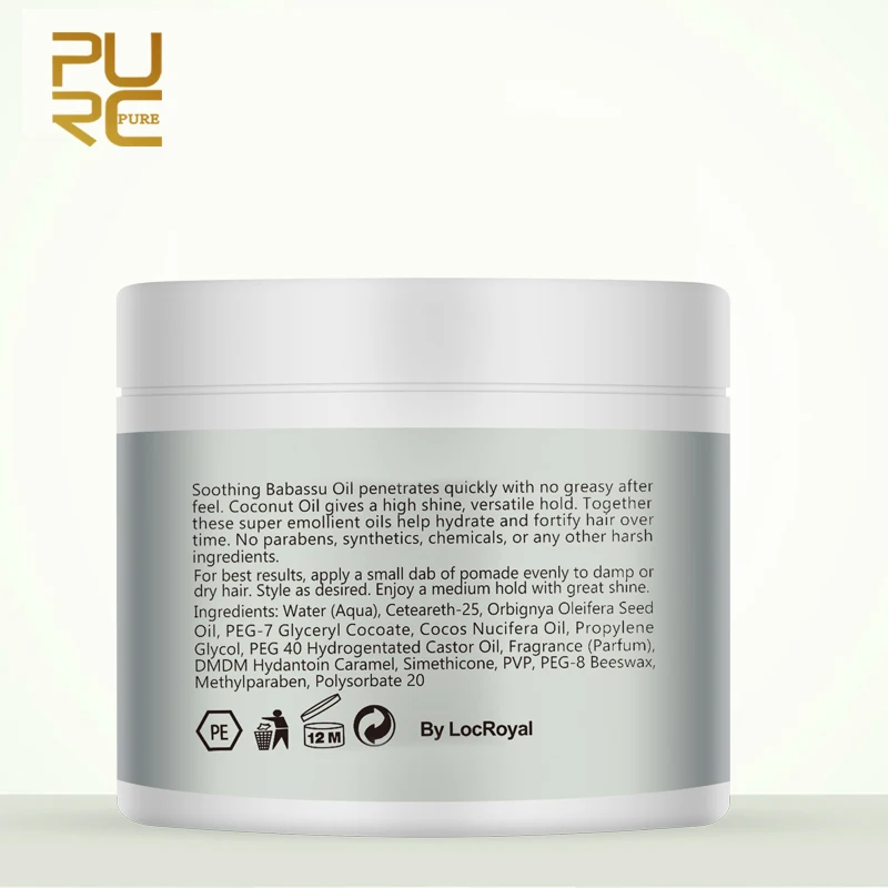 PURC Hair Pomade Strong style restoring Pomade Hair wax retro hair oil wax mud For Hair Styling Gel Cream 120ml Long-lasting