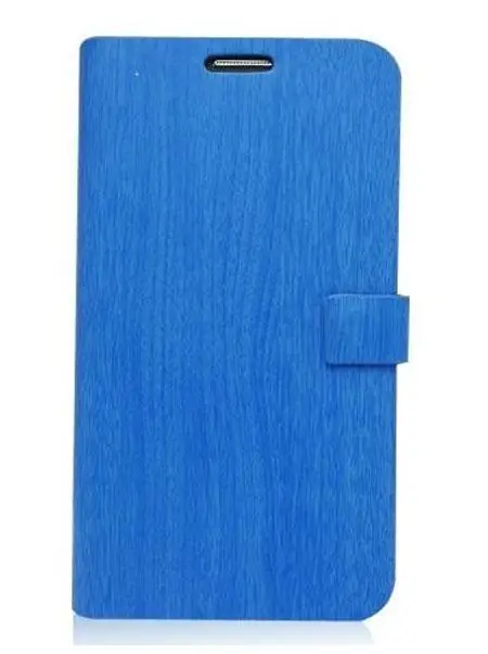 Blue S4 IV i9500 Fashion Wood Bamboo Grain Flip PU Leather Stand Case Skin for Samsung Galaxy |
