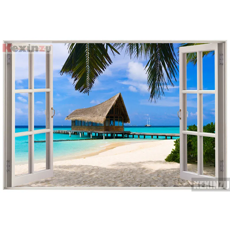

kexinzu Full Square/Round 5D Diy Diamond Painting Cross Stitch "Window Scenery " Diamond 3D Embroidery Mosaic Family Decoration