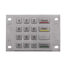 Metal Numeric keypad Bank password keyboard Metal mechanical Keypad metal touchpad keypad touch the keyboard kiosk metal keypad terminal keyboard conductive rubber keypad spanish keyboard