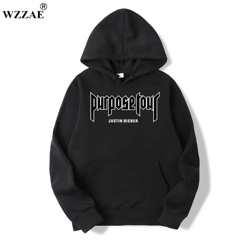 purpose tour hoodie black