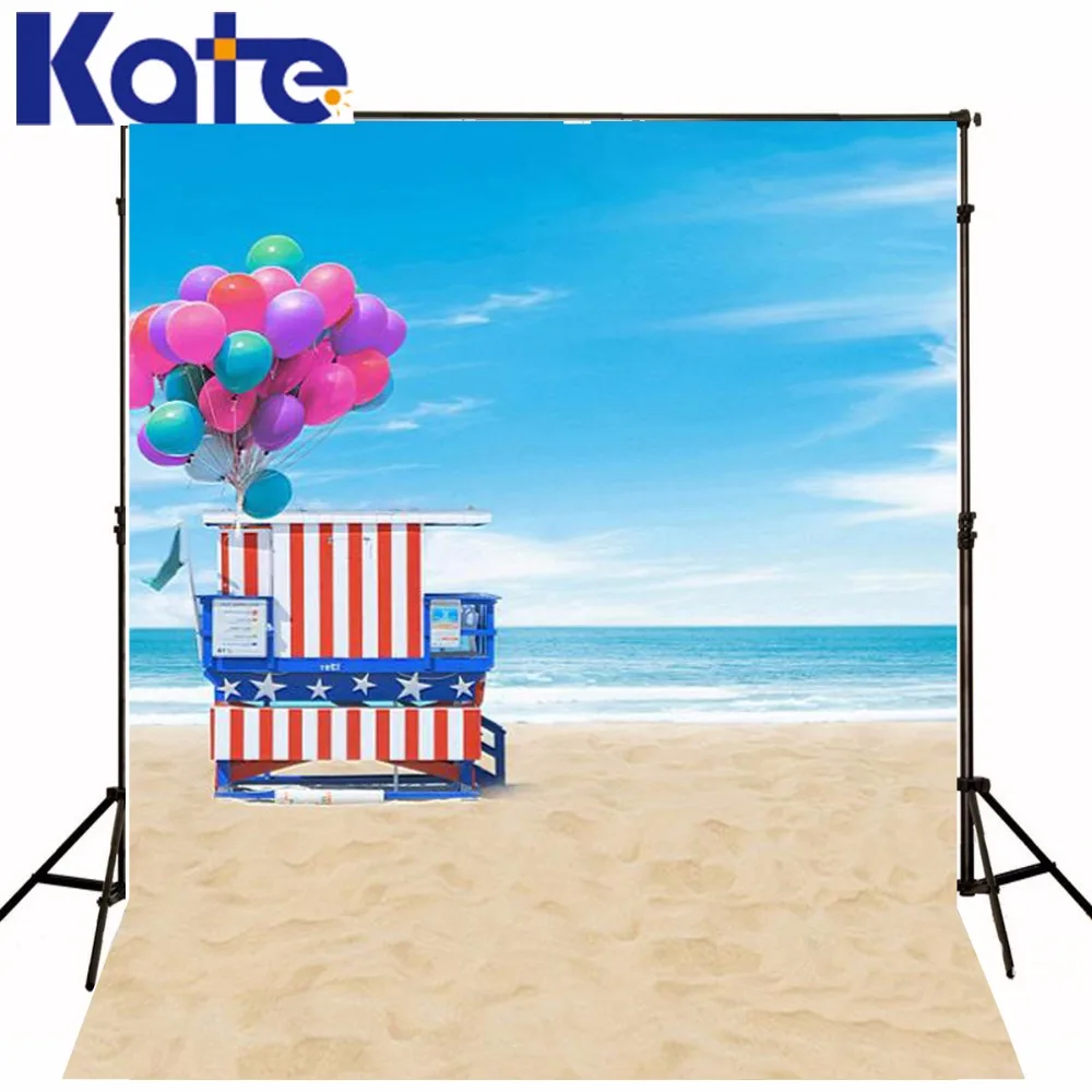 

300Cm*200Cm(About 10Ft*6.5Ft)T Background Sea Beach Balloons Photography Backdropsthick Cloth Photography Backdrop 3244 Lk