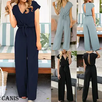 

OL Ladies Clubwear Summer High Waist Playsuit Bodycon Party Jumpsuit Romper Trousers Lot 3 Colors