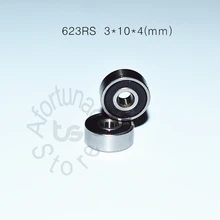 623RS 3*10*4 (Mm) 10 Stukken Lager ABEC-5 Chroom Stalen Lagers 10 Pcs Rubber Sealed Miniatuur Mini Lager Gratis Verzending