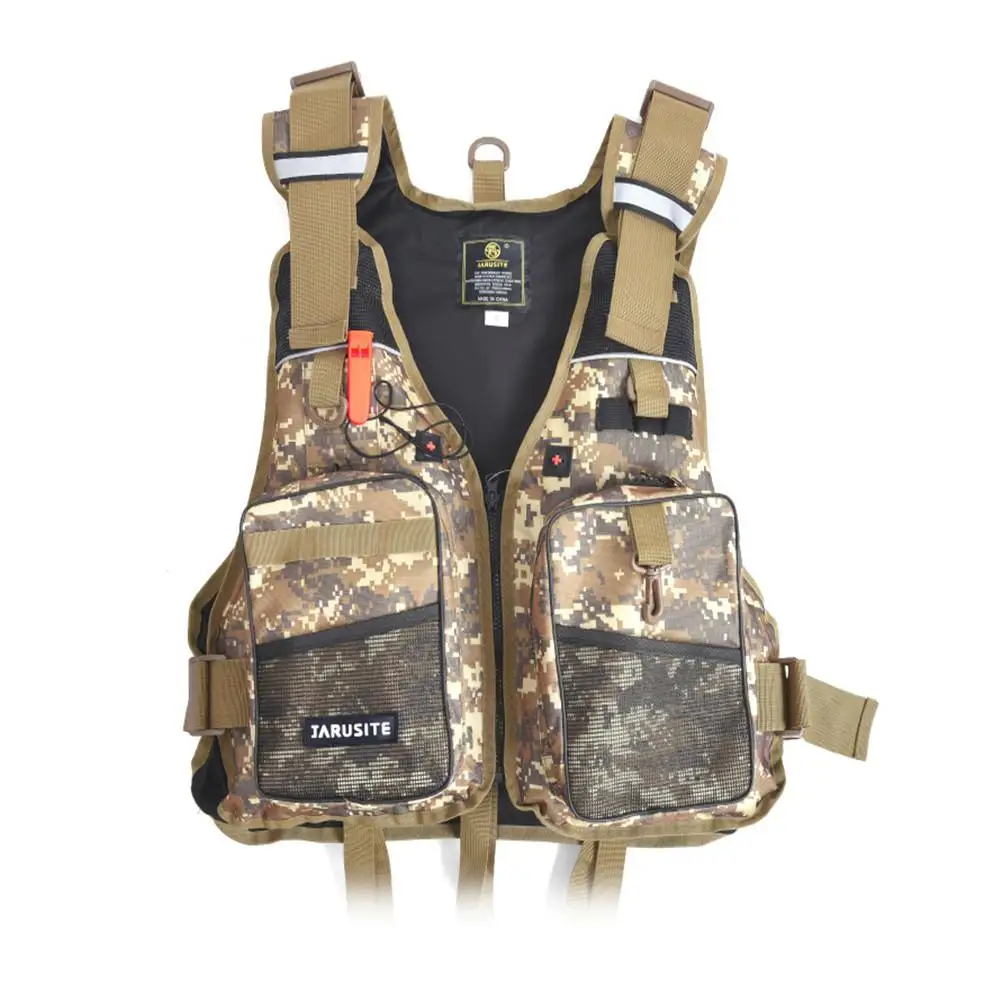 

None Outdoor Fishing Vest Sport Safety Life Jacket 6 pockets Fishing Jacket Fishing Tackle Floating Vest