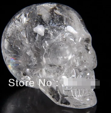 

free shipping Quartz Rock Crystal Carved Crystal Skull, Crystal Healing, Realistic