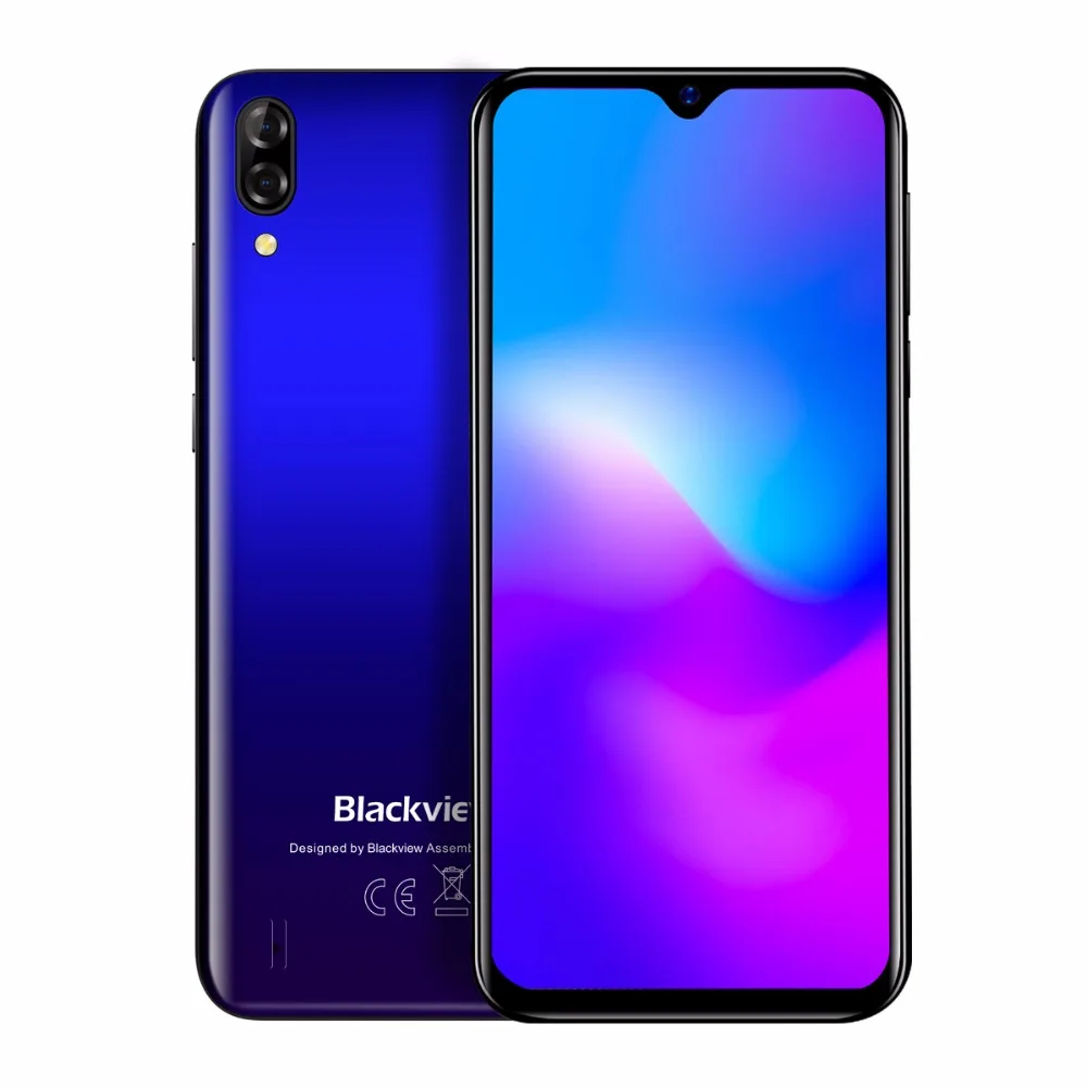 Blackview A60 Pro Телефон Android 9,0 3 ГБ ОЗУ 16 Гб ПЗУ смартфон 6,08" дисплей полный экран MT6761V четырехъядерный 8 Мп мобильный телефон